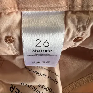 MOTHER The Looker Petal Pink Corduroy High Rise Skinny Jeans 26 NWT thumbnail 9