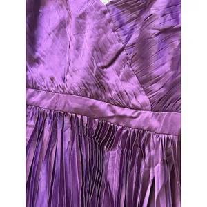 Ieena for Mac Duggal NWT Pleated Satin‎ Midi Dress Size 16 Amethyst Purple thumbnail 11