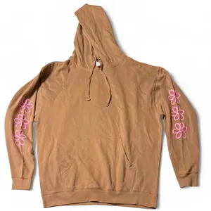 Brown Skeleton Graphic Hoodie with Pink Print – XL thumbnail 1