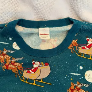new hanna andersson santa reindeer matching pajamas size medium M thumbnail 3