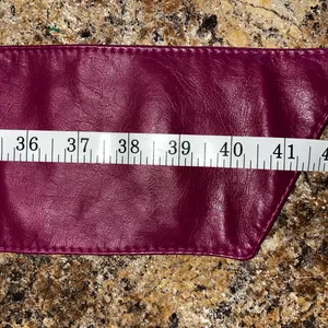 Magenta, vintage leather belt no stretch length 41.5 thumbnail 4
