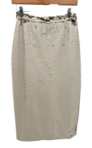 Hutch Anthropologie Champagne Gold Sequin Pencil Skirt 4 NWT New Year Eve Party thumbnail 1