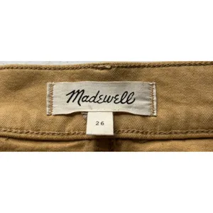 Madewell‎ Emmett Wide Leg Crop Pants Mustard Yellow High Rise Utility Size 26 thumbnail 5