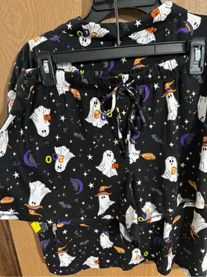 Way to Celebrate Halloween Retro Ghost Witchy Starry Pajamas Size Large NWT thumbnail 4
