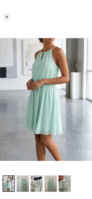 Blue Rain Mint Green Sleeveless Dress. Size large. thumbnail 2