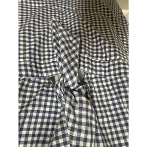 Abercrombie & Fitch Navy White Gingham Tie Front Cutout Romper XS Cotton thumbnail 9