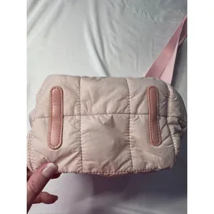 Westbronco Pink Quilted Puffer Mini Tote Crossbody Bag Zippered Lightweight thumbnail 5