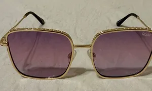 Quay Australia Gold Frame Sunglasses with Purple Lenses thumbnail 1