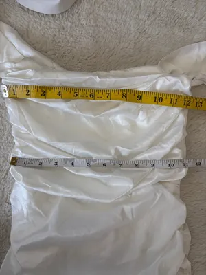 Lulus Torri White Satin Off-the-Shoulder Maxi Dress Size small Bridal classic thumbnail 8