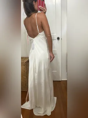 Lulus Ivory Slip Maxi Dress with Spaghetti Straps thumbnail 2