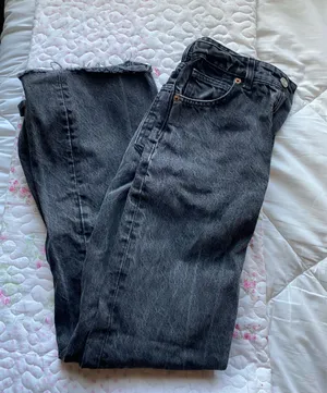 ZARA Black Jeans High-Rise Straight Leg thumbnail 1