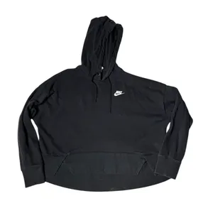 NIKE Navy Blue Hoodie High Low Boxy Cropped Fit Side Slits Womens Size Small thumbnail 3