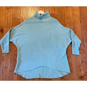 Amazon mint green ribbed cowl neck oversized tunic sweater small thumbnail 6