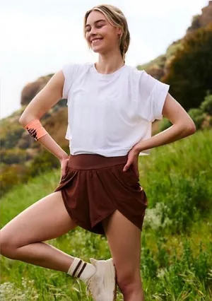 New FP Movement Find Your Flow Shorts in Argan Oil thumbnail 1