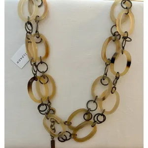 SILPADA “By the Horns” - Buffalo Horn & Brass Link Necklace - KRN093 - NWT thumbnail 4