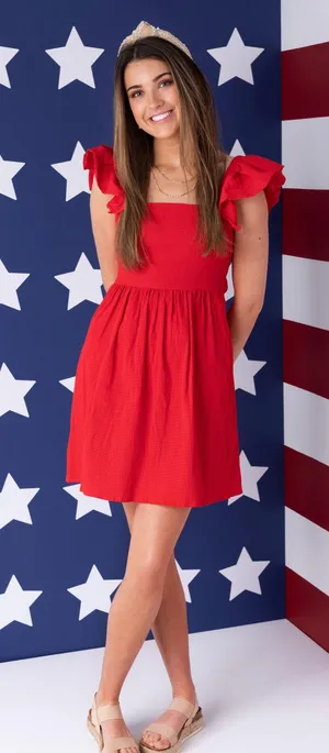 Mini Red Dress thumbnail 1