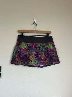 Lululemon Pace Rival Mid-Rise Skirt in Vivid Floral Tone Multi thumbnail 3