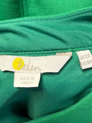 Boden Sleeveless Mini Shift Dress Women's 8R Kelly Green Preppy Cocktail Career thumbnail 13