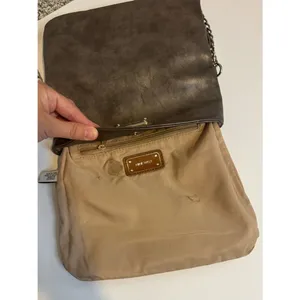 Nine West Silver Gray Fold-Over Crossbody Bag with Silver Chain Strap thumbnail 10