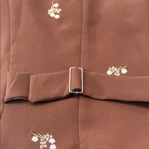 Sleeveless Brown Embroidered Button thumbnail 12