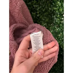Vince Pink Shearling Jacket Sz Medium thumbnail 3