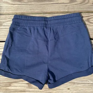 icyzone navy blue women’s sweat shorts with pockets thumbnail 4