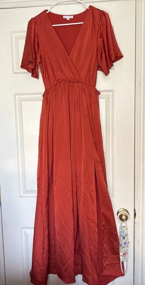 Baltic Born Wedding Guest Dress (burnt orange) thumbnail 1