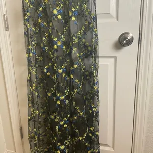 LuLaRoe Deanne II Black Floral Embroidered Maxi Dress Size L NWT thumbnail 7