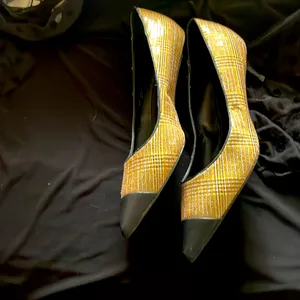 Charles & Keith sequin plaid kitten heels thumbnail 7