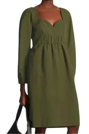 NWT COS Sweetheart Neckline Dress Green Size 4 thumbnail 1