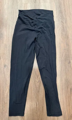 OFFLINE by Aerie Real Me Xtra 7/8 Leggings Black Crossover Twist Front Large L thumbnail 1