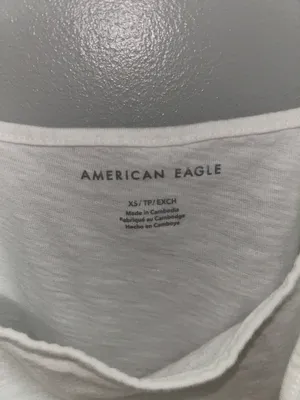 American Eagle Outfitters White Crop Top thumbnail 2