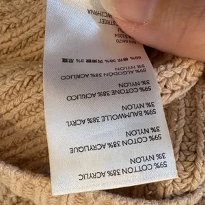 Urban Outfitters Tan Shaker‎ Stitch Oversized V-Neck Pullover Sweater Small thumbnail 6
