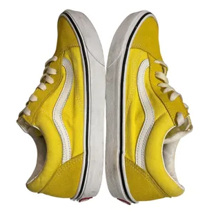 Vans Yellow and White Low-Top Canvas Shoe thumbnail 5