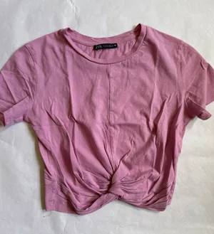 ZARA Crop Top Pink thumbnail 1