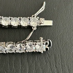 Moissanite Tennis Bracelet VVS1 5mm 7 Inches Silver Brand New thumbnail 4