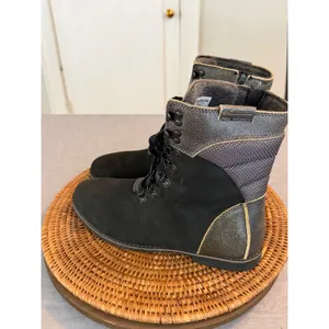 Columbia‎ Womens Lace Up Side Zip Combat Boots Black Grey Mixed Media Size 9.5 thumbnail 4