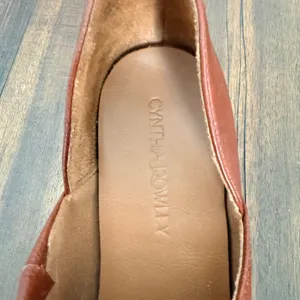Cynthia Rowley Eddie Cognac Brown‎ D'Orsay Block Heel Booties Womens 7.5M thumbnail 9