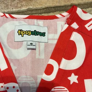 Tipsy Elves Holiday Scrubs Top thumbnail 2