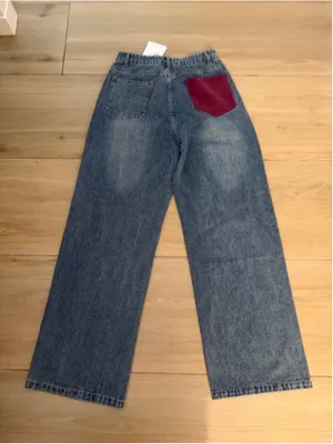 NEW Street Fashion Loose Jeans Y2k Rivet Star Gothic Loose Denim S thumbnail 2