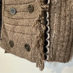 Free People Cuddle Bear Admiral Sweater Double Breasted Button Front Womens XS thumbnail 4