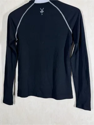 ibex Women’s Merino Wool Thermal Base Layer 1/4 Zip Shirt Longsleeve in Black M thumbnail 6