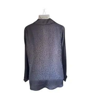 Show Me Your Mumu Small Black Satin Jacquard Print Shirt Indie Sleaze 90s Grunge thumbnail 4