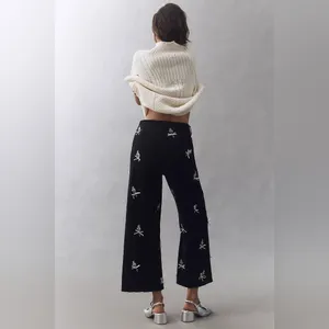 NWT Anthropologie The Colette 3D Bouquets Crop Pants by Maeve Size 30 thumbnail 2