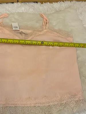 Loft Women's Pink Lace Trim Cami camisole Lace v-neck Tank Top new medium thumbnail 7