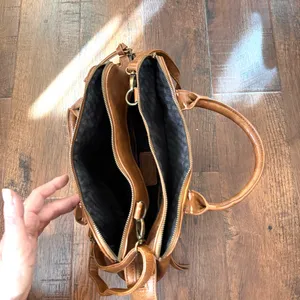 STEVE MADDEN brown top handle purse with detachable crossbody strap thumbnail 6