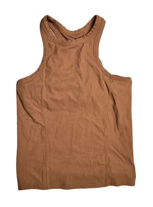 Lululemon Brown Ribbed‎ Women's Tank Size: 8 thumbnail 1