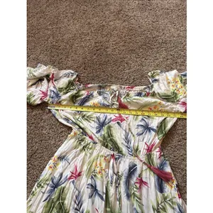 Label Of Love Anthropologie Floral Toscana Smock Maxi Dress XL Boho‎ Coastal thumbnail 7