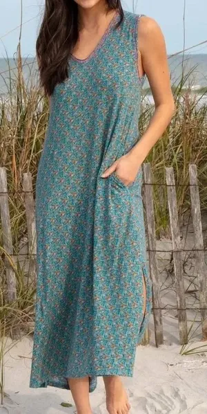 Natural Life Hangout Cotton Midi Dress XS/S Bohemian Boho Chic Beachy Slouchy thumbnail 1