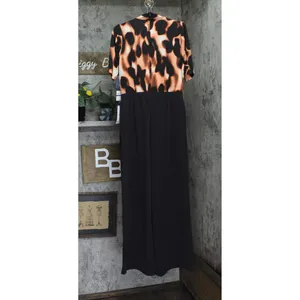 RACHEL by Rachel Roy Twisted Short- Sleeve Jumpsuit Leopard Black Multi 2XL thumbnail 2